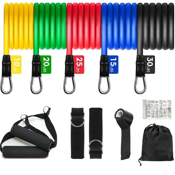 11PCS Elastic Rubber Resistance  Expander Bands